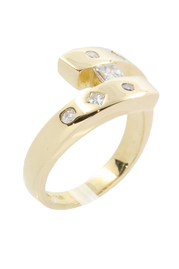 BAGUE MODERNE DIAMANTS — vue 5