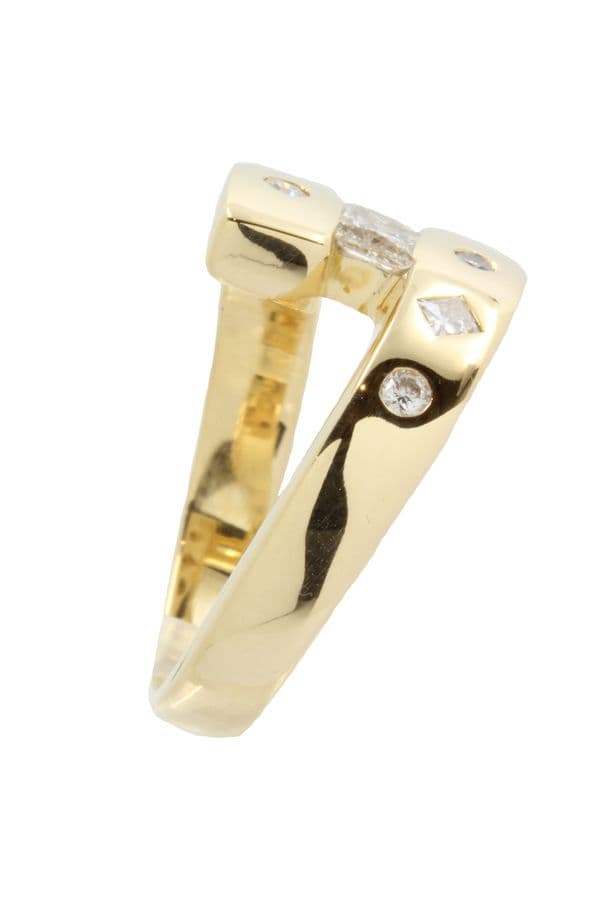 BAGUE MODERNE DIAMANTS — vue 6