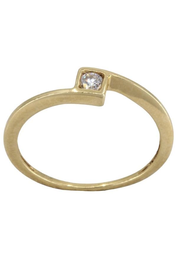 SOLITAIRE MODERNE DIAMANT 0.10 CARAT — vue 1