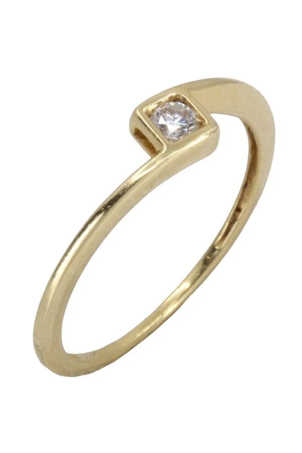 SOLITAIRE MODERNE DIAMANT 0.10 CARAT — vue 4