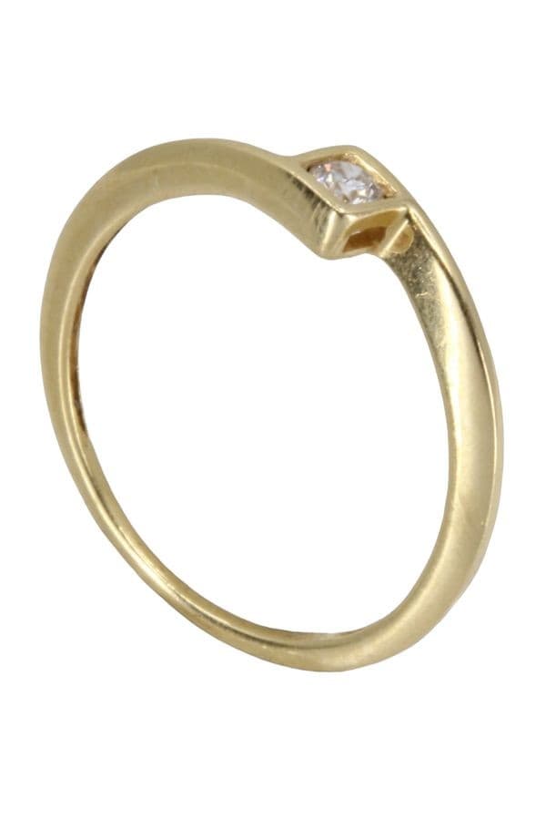 SOLITAIRE MODERNE DIAMANT 0.10 CARAT — vue 6