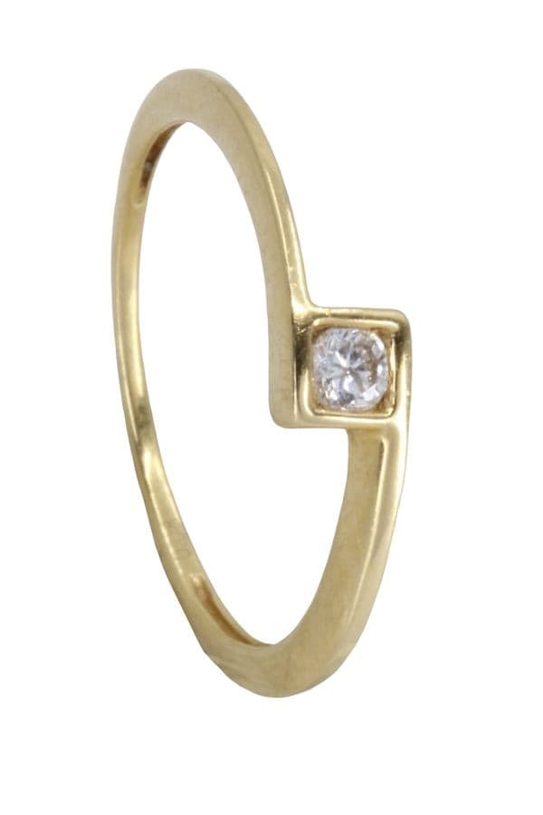 SOLITAIRE MODERNE DIAMANT 0.10 CARAT — vue 5