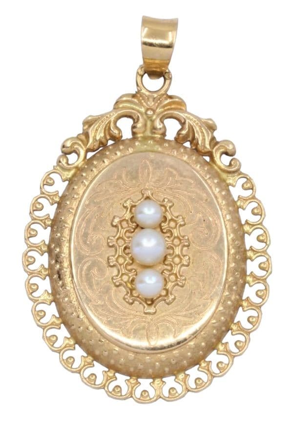 PENDENTIF PERLES NAPOLÉON III — vue 1