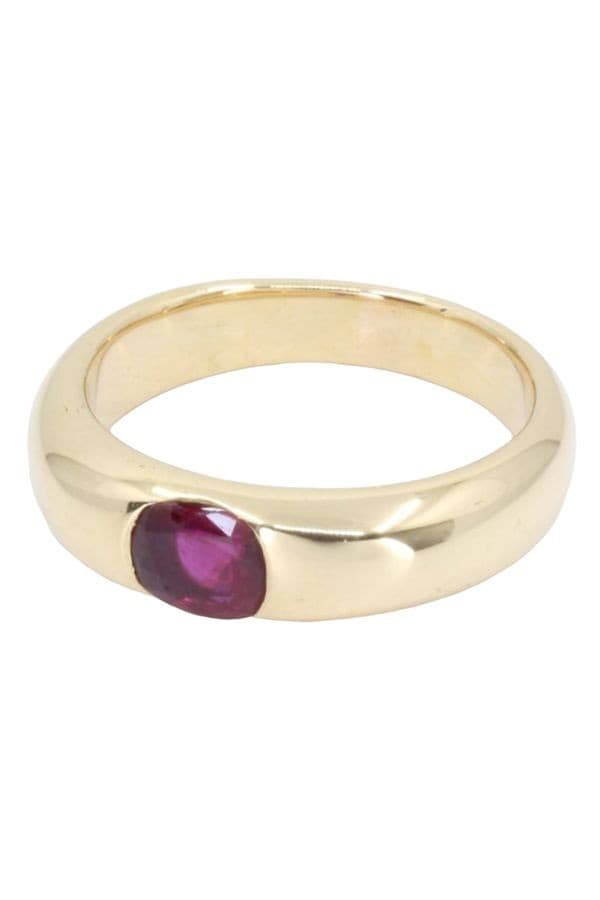 BAGUE MODERNE JONC RUBIS — vue 3