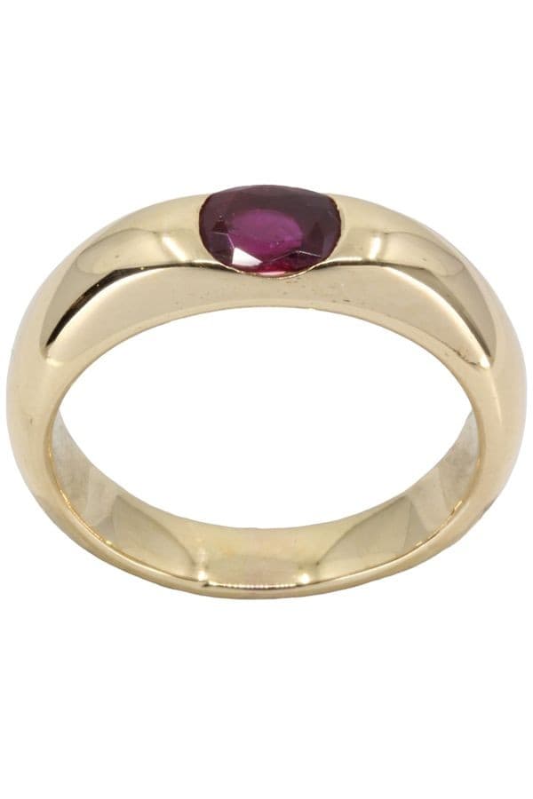BAGUE MODERNE JONC RUBIS — vue 1