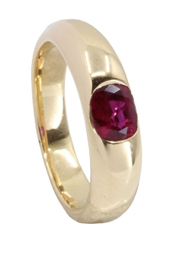BAGUE MODERNE JONC RUBIS — vue 5