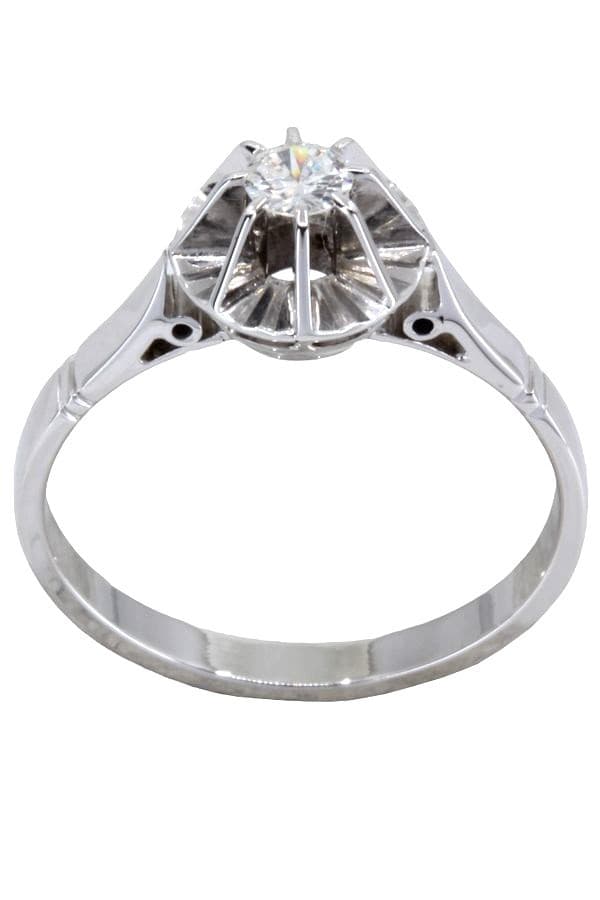 SOLITAIRE ANCIEN DIAMANT 0.15 CARAT — vue 1