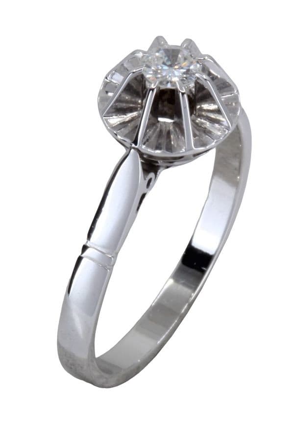 SOLITAIRE ANCIEN DIAMANT 0.15 CARAT — vue 3