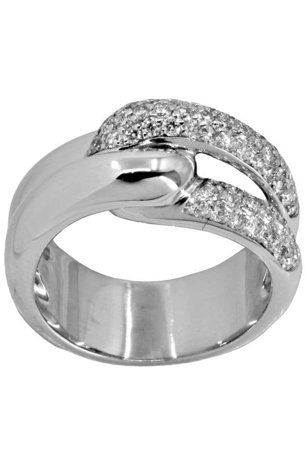 BAGUE ENTRELACÉE DIAMANTS — vue 1
