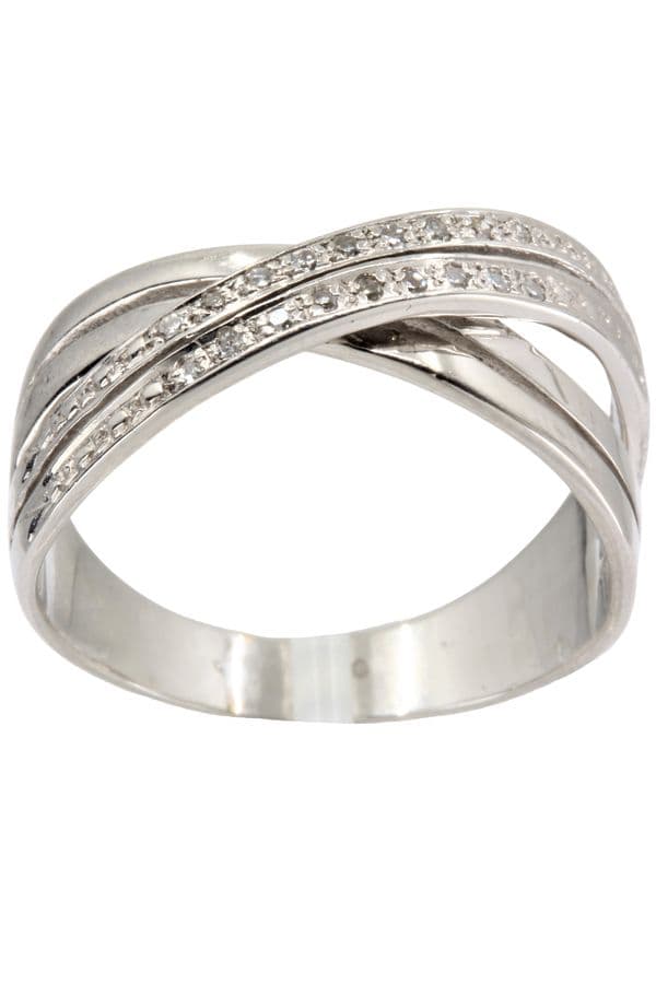 BAGUE ENTRELACÉE DIAMANTS — vue 1