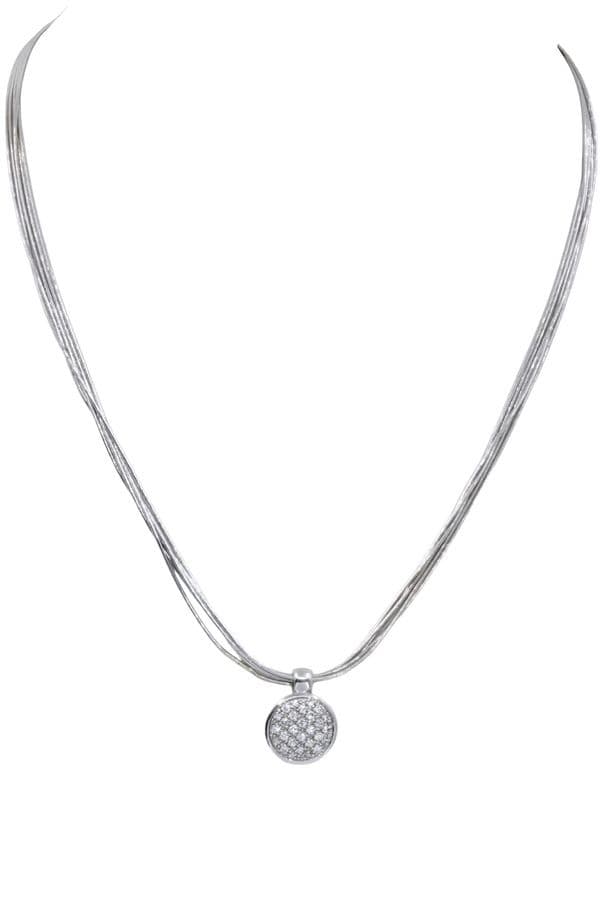 COLLIER MULTI RANGS DIAMANTS — vue 1