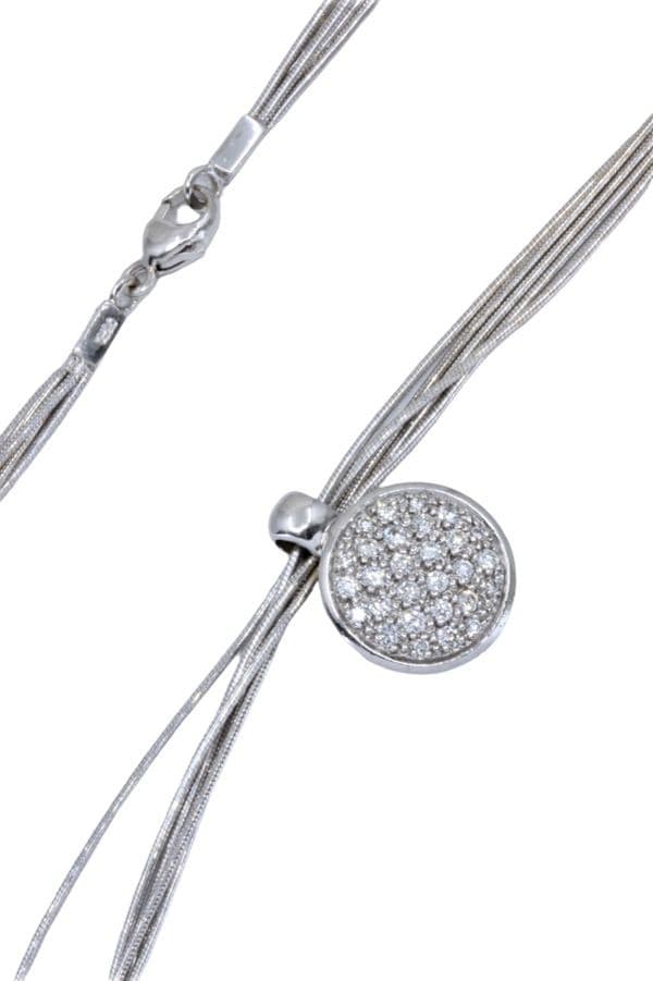 COLLIER MULTI RANGS DIAMANTS — vue 4