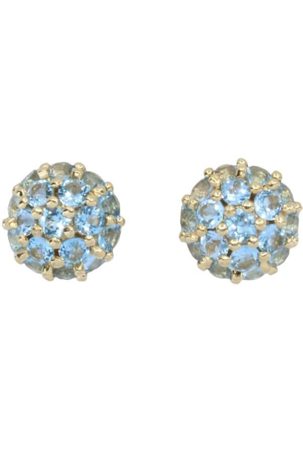 BOUCLES D'OREILLES DEMI-BOULE TOPAZES — vue 1