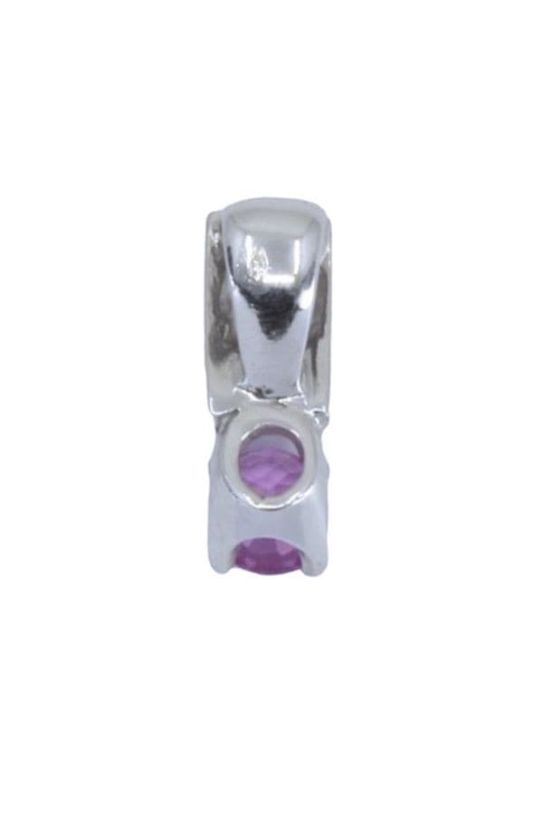 PENDENTIF SAPHIR ROSE ET DIAMANTS — vue 2