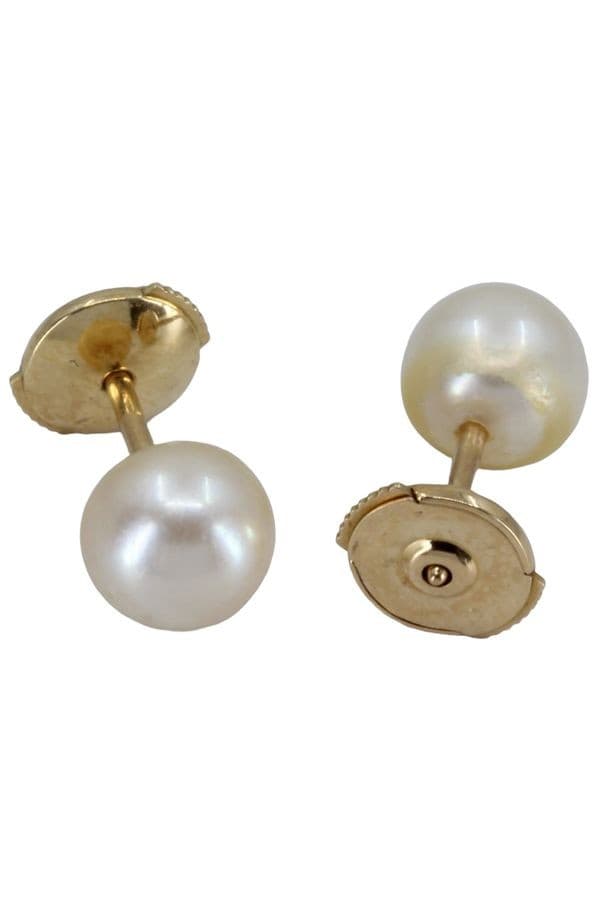 BOUCLES D'OREILLES CLOUS PERLES — vue 3
