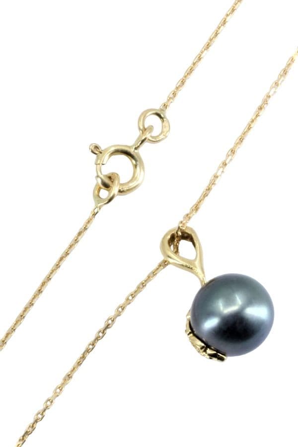 COLLIER PERLE DE TAHITI ET DIAMANT — vue 3
