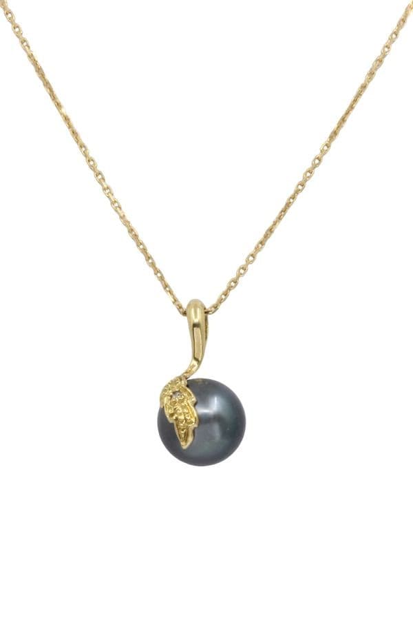 COLLIER PERLE DE TAHITI ET DIAMANT — vue 1