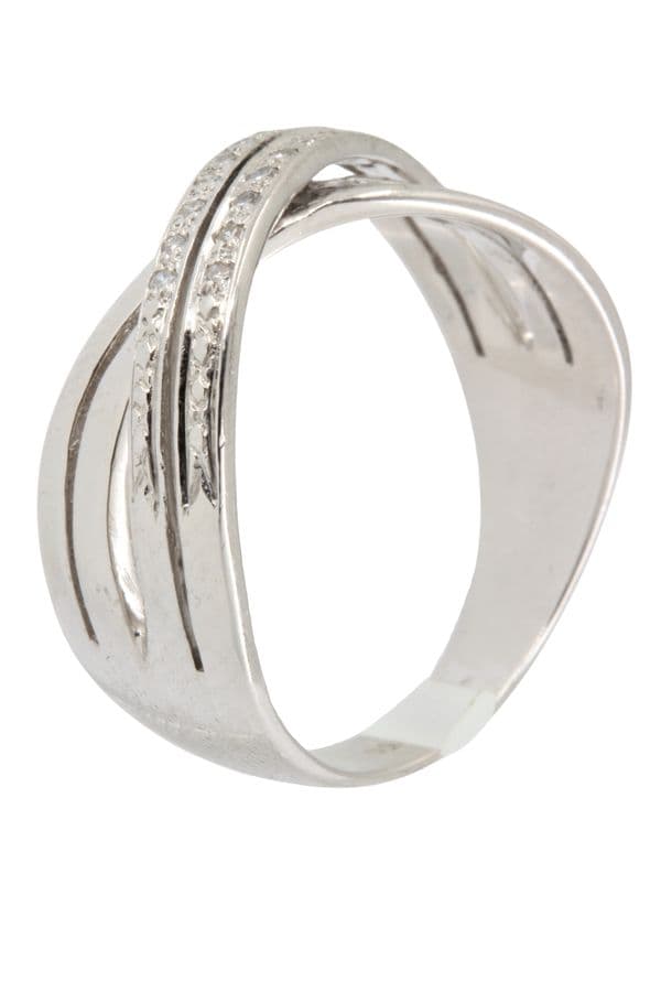 BAGUE ENTRELACÉE DIAMANTS — vue 2