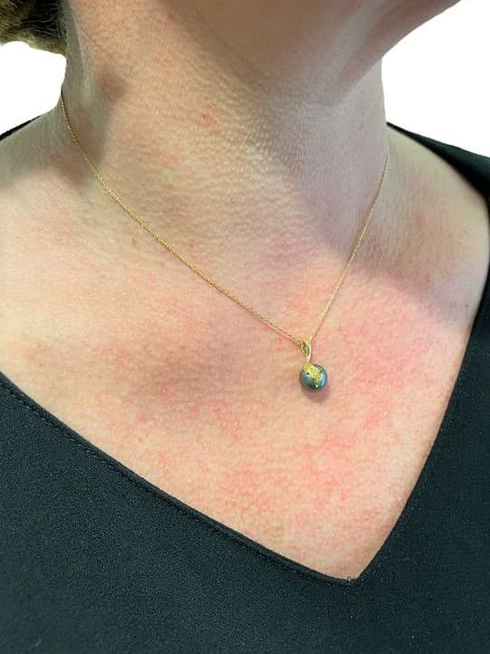 COLLIER PERLE DE TAHITI ET DIAMANT — vue 2