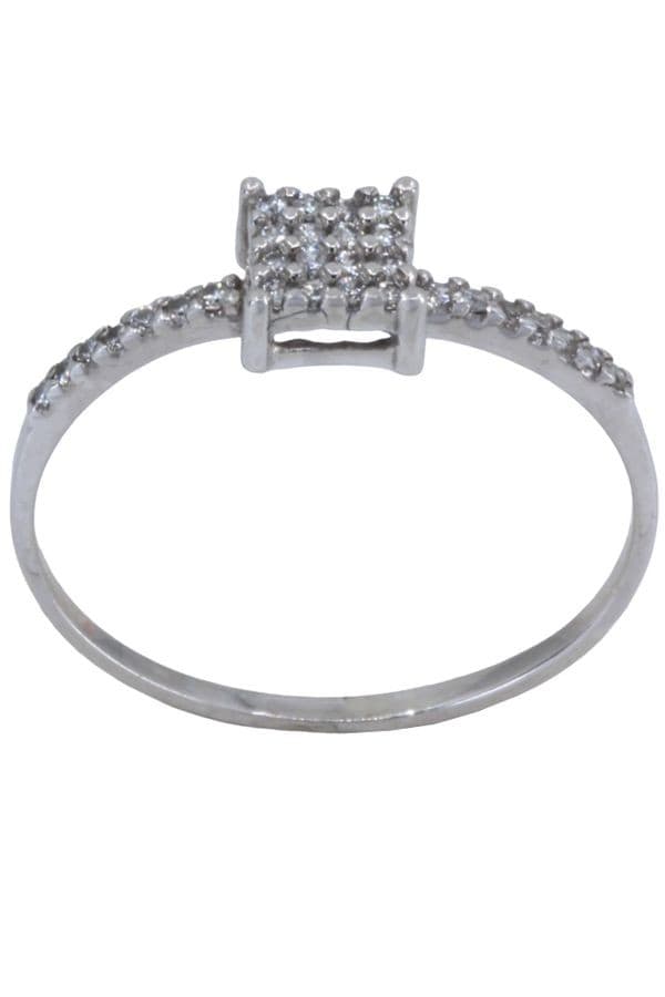 BAGUE MODERNE PAVAGE DIAMANTS — vue 1