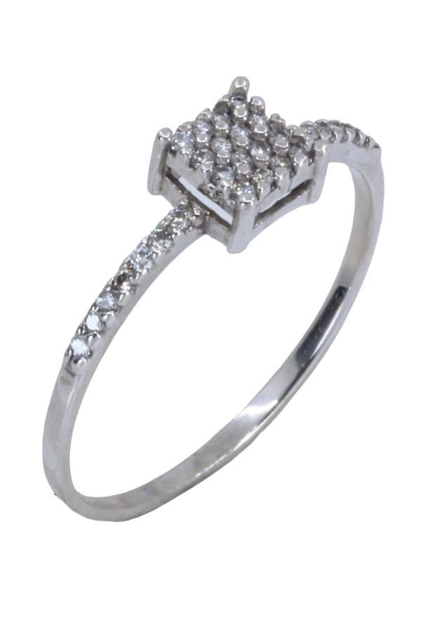 BAGUE MODERNE PAVAGE DIAMANTS — vue 4