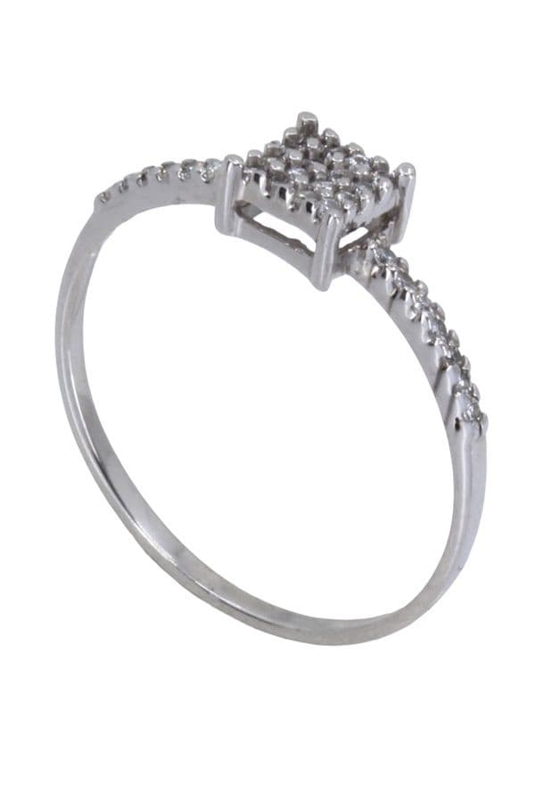 BAGUE MODERNE PAVAGE DIAMANTS — vue 5