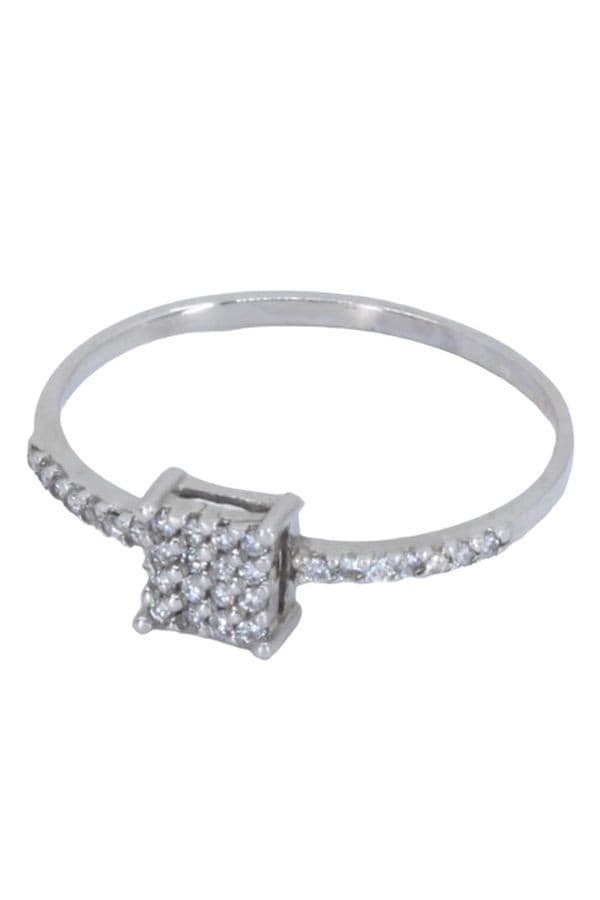 BAGUE MODERNE PAVAGE DIAMANTS — vue 3