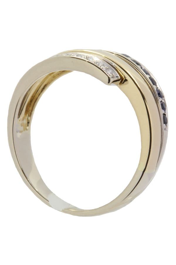 BAGUE SAPHIRS ET DIAMANTS — vue 5