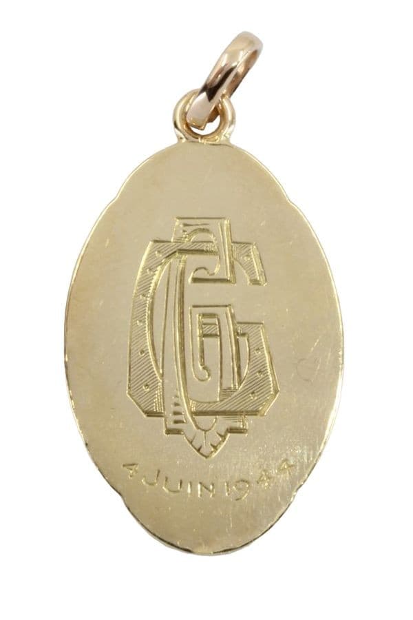 MÉDAILLE  VIERGE ART-DÉCO SIGNÉE SELLIER — vue 3