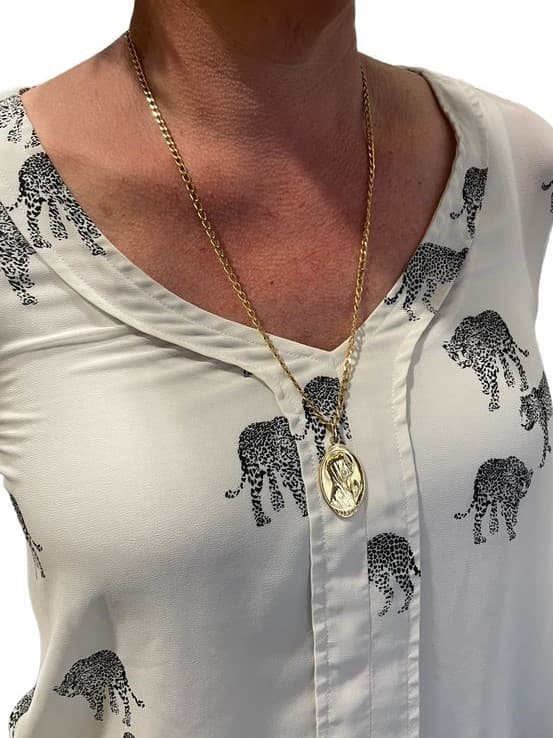 MÉDAILLE  VIERGE ART-DÉCO SIGNÉE SELLIER — vue 2