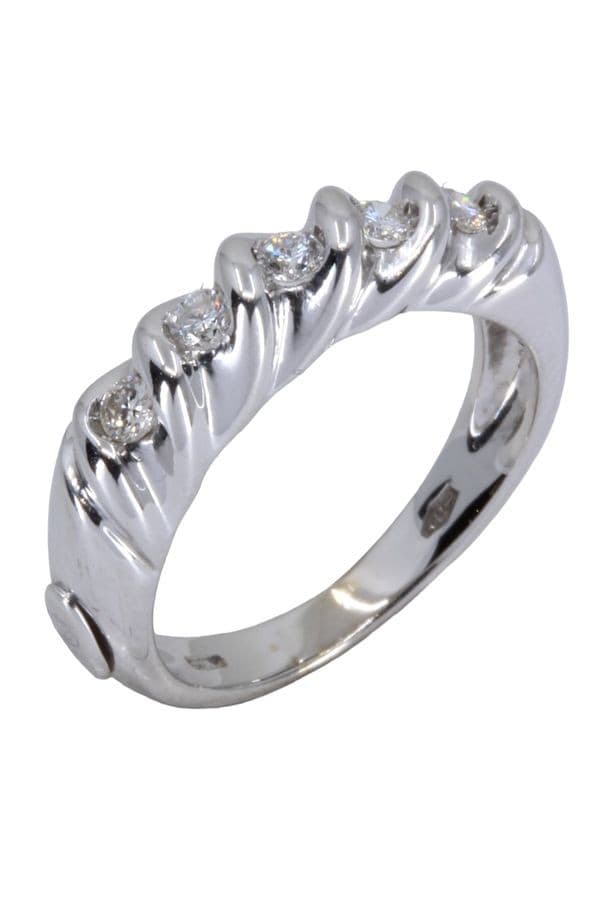 BAGUE JONC GODRON DIAMANTS — vue 3