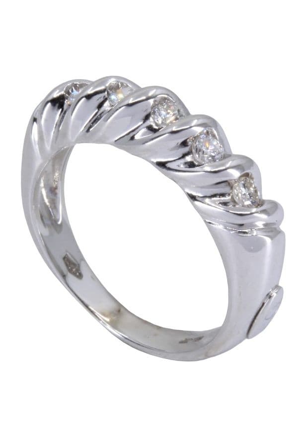 BAGUE JONC GODRON DIAMANTS — vue 4