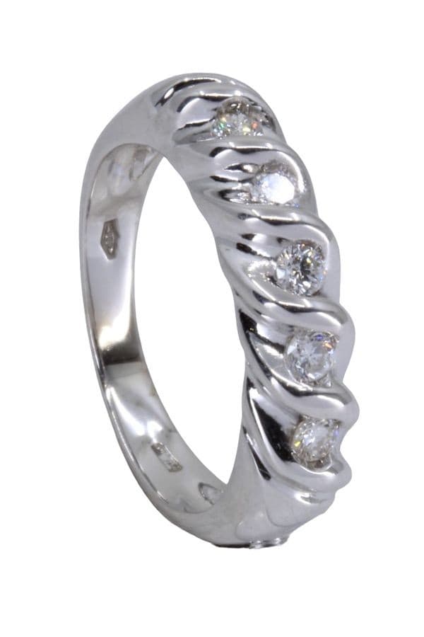 BAGUE JONC GODRON DIAMANTS — vue 5