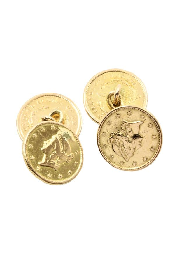 BOUTONS DE MANCHETTES  1 DOLLAR — vue 1