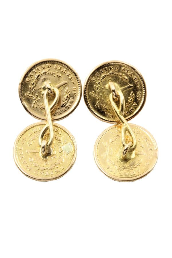 BOUTONS DE MANCHETTES  1 DOLLAR — vue 2