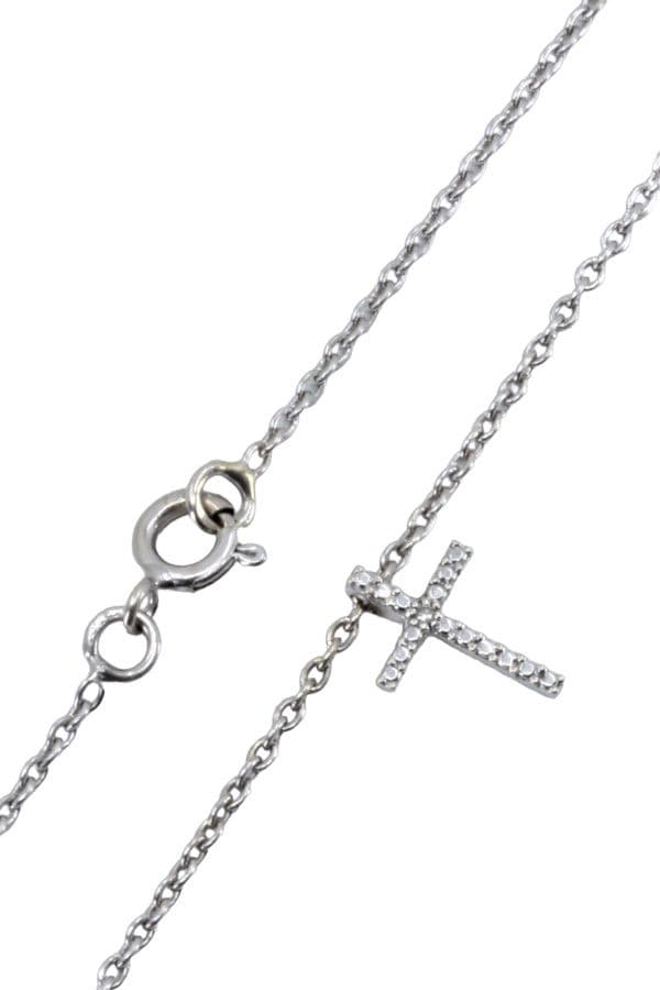 COLLIER CROIX DIAMANT — vue 3