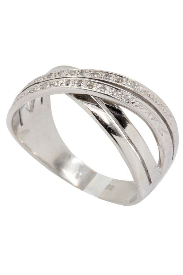BAGUE ENTRELACÉE DIAMANTS — vue 3