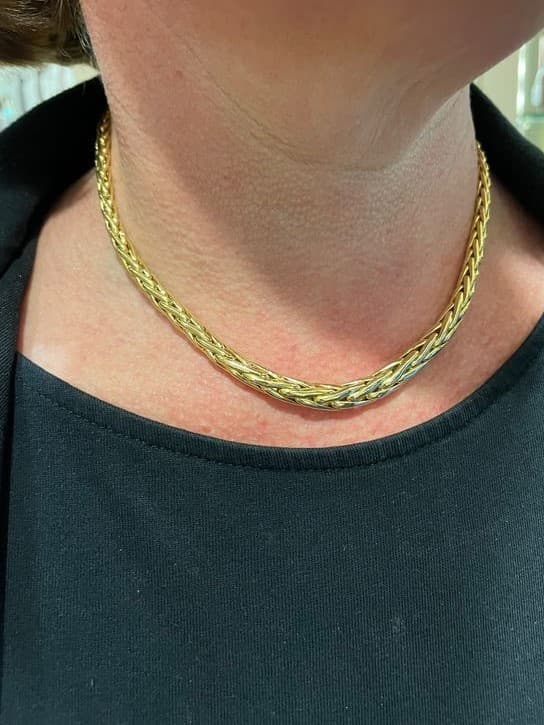 COLLIER MAILLE PALMIER EN CHUTE — vue 2