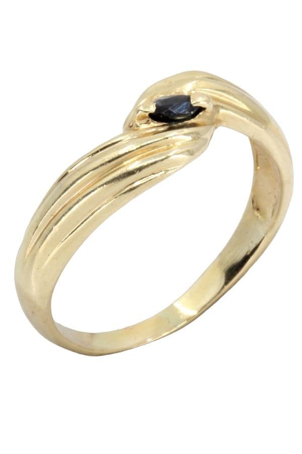 BAGUE MODERNE SAPHIR — vue 3