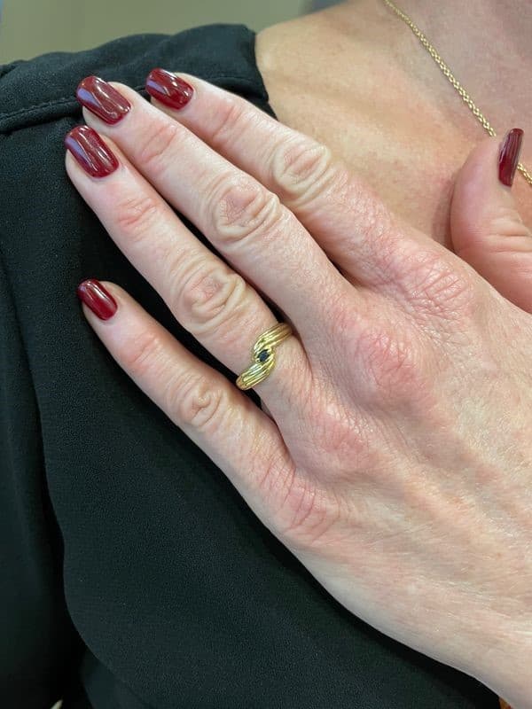 BAGUE MODERNE SAPHIR — vue 6