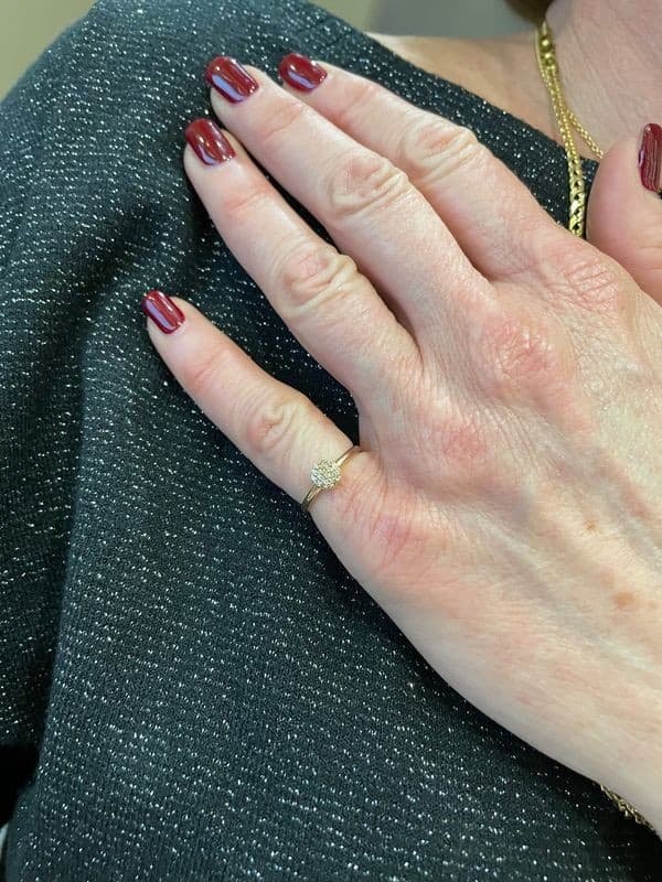 BAGUE MODERNE DIAMANTS — vue 2