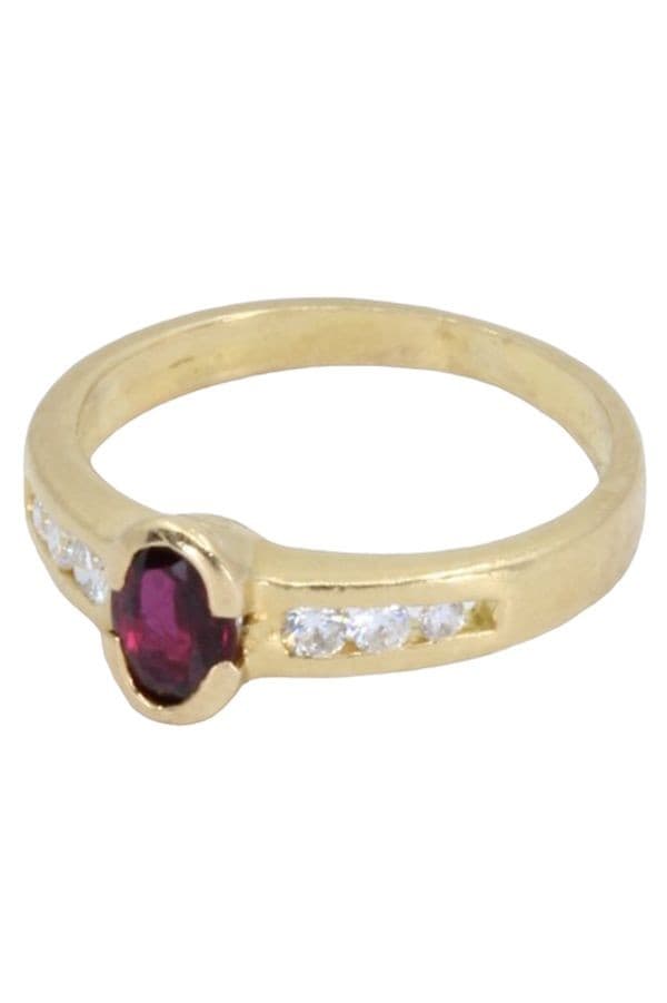 BAGUE MODERNE RUBIS ET DIAMANTS — vue 6