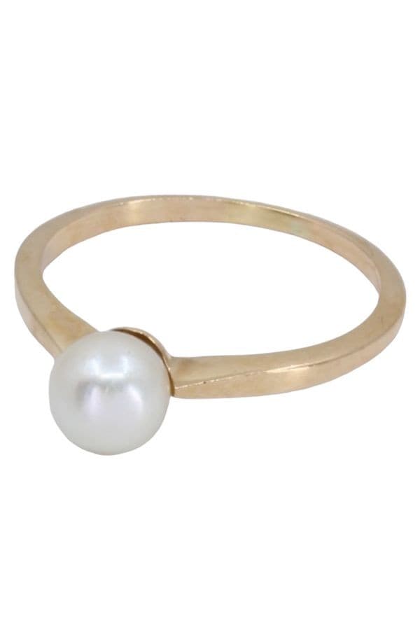 BAGUE MODERNE PERLE — vue 3