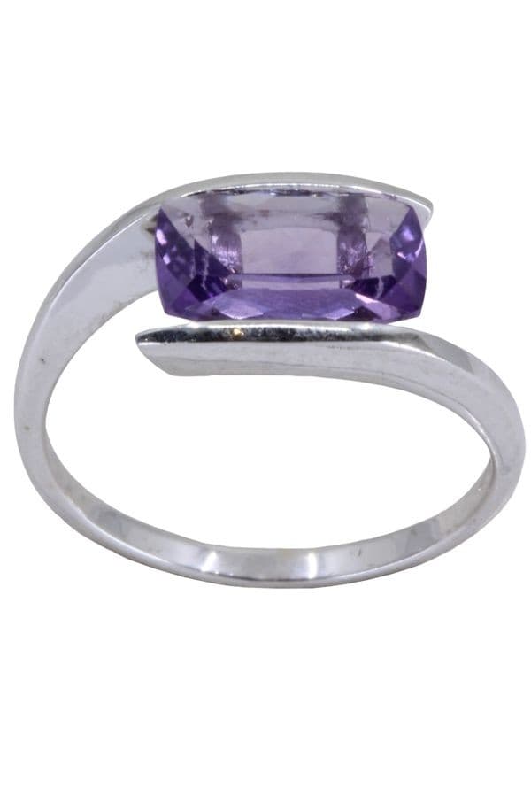 BAGUE MODERNE AMÉTHYSTE — vue 1