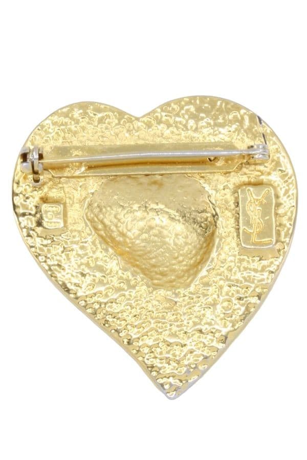 BROCHE COEUR  SAINT LAURENT — vue 3