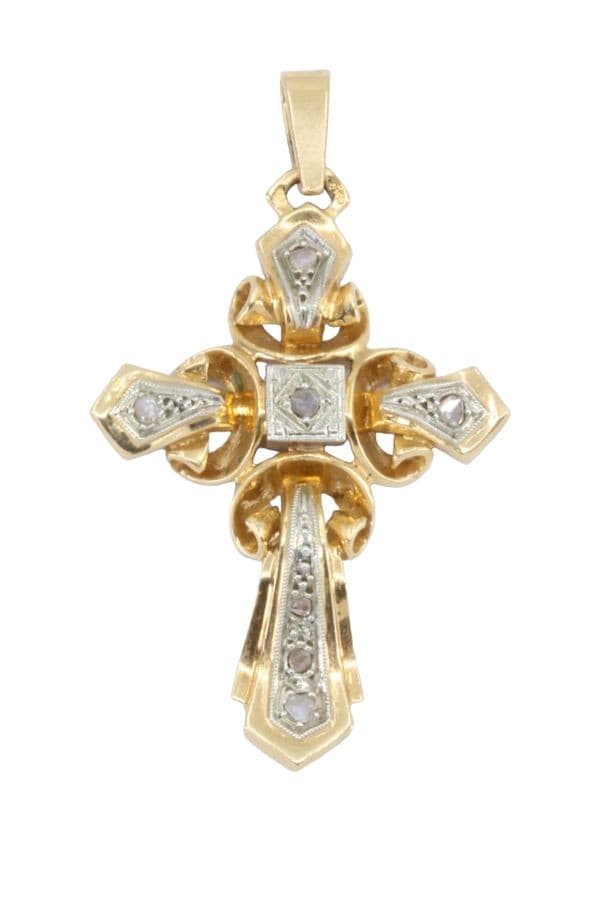 CROIX ANCIENNE DIAMANTS — vue 1