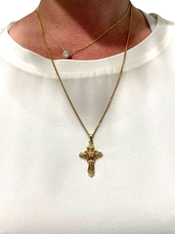 CROIX ANCIENNE DIAMANTS — vue 2