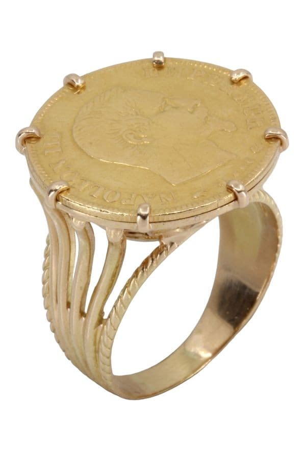 BAGUE PIÈCE 10 FRANCS NAPOLÉON III — vue 3