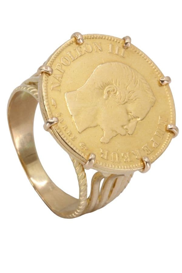 BAGUE PIÈCE 10 FRANCS NAPOLÉON III — vue 5