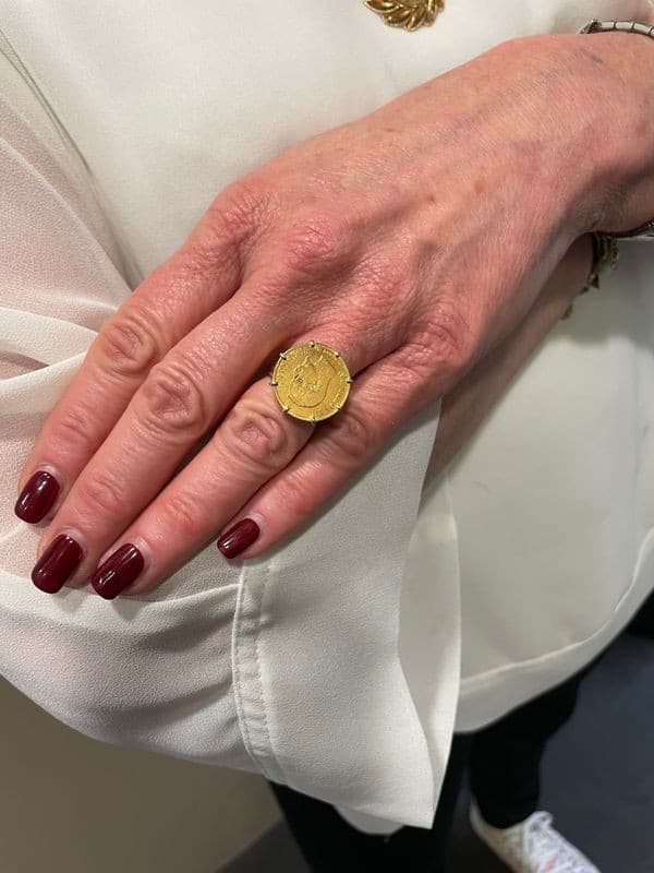 BAGUE PIÈCE 10 FRANCS NAPOLÉON III — vue 2